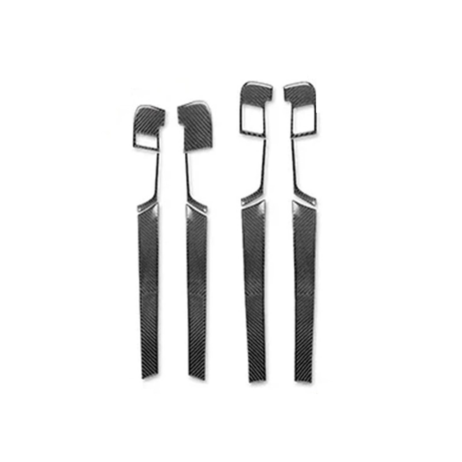 VFKJGNcgfb Autotürverkleidung Griff Türen Schalen Schloss Rahmen Zieraufkleber Kompatibel for Audi A3 S3 8P 2006 2007 Echte Kohlefaser Zubehör Dekoration(12pcs Set B LHD) von VFKJGNcgfb