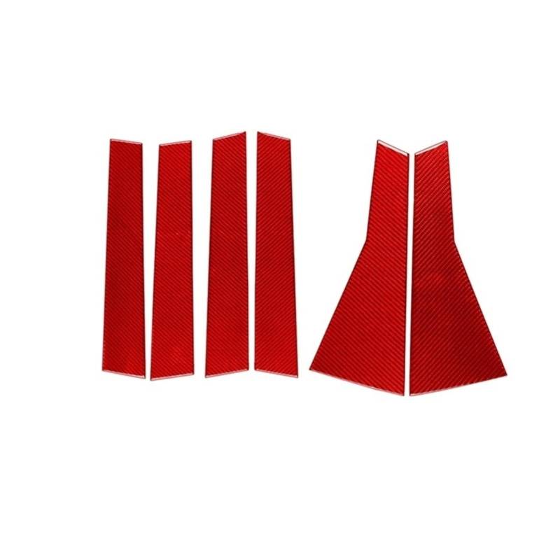 VFKJGNcgfb Car A-Pillar B-Pillar Decorative Exterior Cover Sticker Compatible for CR-V CRV 2017 2018 2019 2020 2021 Carbon Fiber Accessories(Red Carbon Fiber) von VFKJGNcgfb