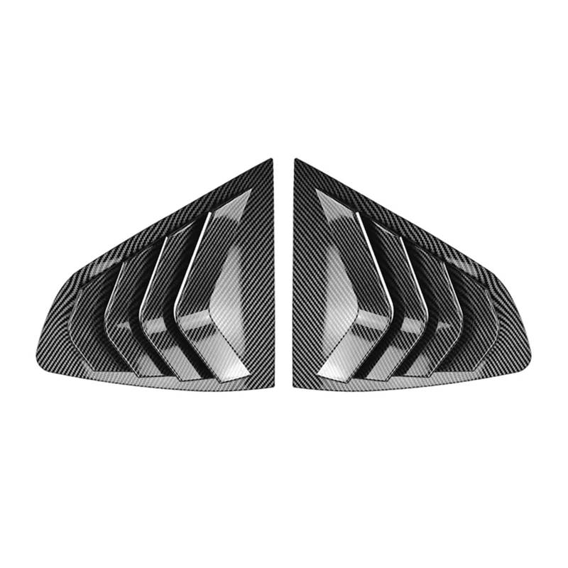 VFKJGNcgfb Dreieckige Lamellen in Haifischkiemenform for die Heckscheibe, dekorative Fensterlüftung, kompatibel mit BMW X4 G02 2018–2022(Carbon Black) von VFKJGNcgfb