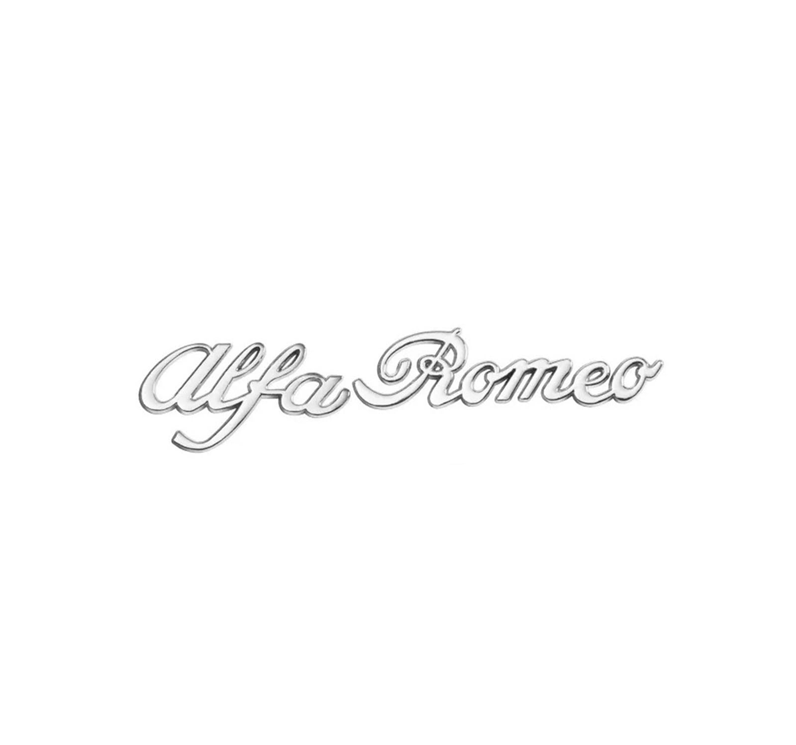 VFKJGNcgfb Englische dekorative Metallaufkleber, passend for Alfa Romeo Giulia 952, Stelvio 949, Tonale, Mito 4C 159(Silver) von VFKJGNcgfb