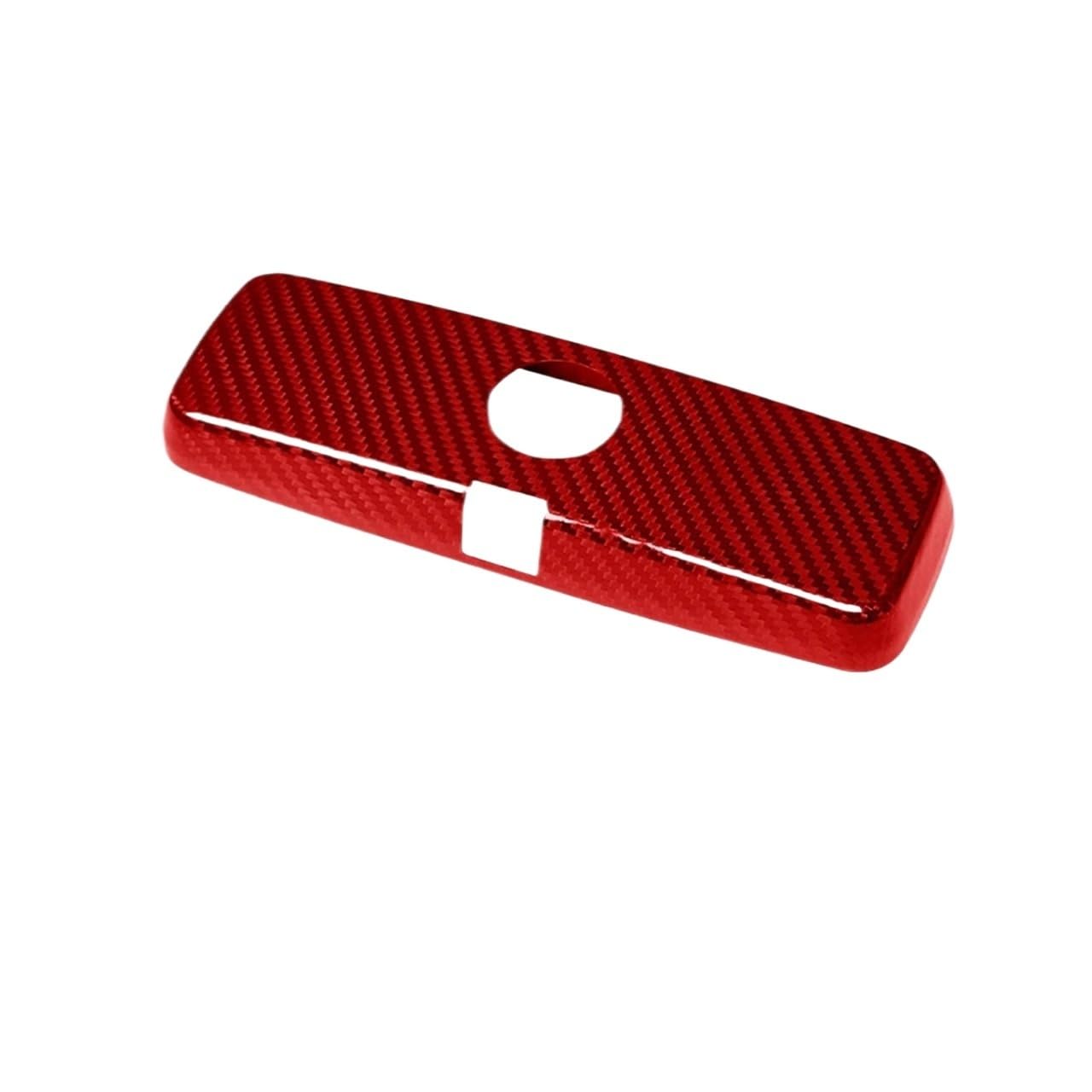 VFKJGNcgfb Kompatibel mit FIAT 500 -Abarth. Dekorative Abdeckung des Innenspiegels aus echtem Carbonfaser. Auto-Innenraumaufkleber. Modifikationszubehör(Red) von VFKJGNcgfb