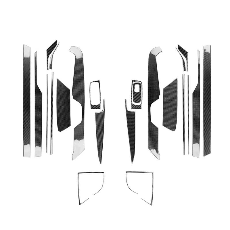 VFKJGNcgfb Türgriff-Fensterheber-Dekoration, kompatibel mit Porsche 992 911 2019–2024, Carbonfaser-Autozubehör, Innenraum-Softcover, Tuning-Aufkleber(Black) von VFKJGNcgfb