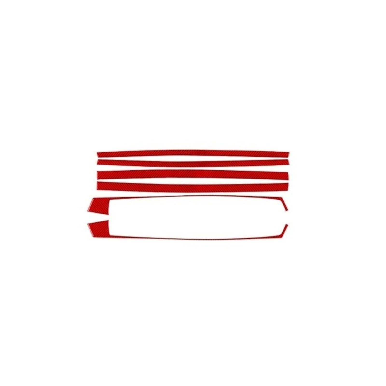 VFKJGNcgfb Verkleidungsabdeckung der vorderen Armlehne, kompatibel mit BMW 7er E65 E66 2002–2008, echte Kohlefaser, Aufkleber for die Innendekoration des Autos(Red) von VFKJGNcgfb