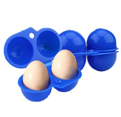 1 Set Eierbehälter, Tragbar Ei Aufbewahrungsbox Ei Behälter Eierbox für Outdoor Camping Picknick Wandern Schule (Farbe : Blau) von VGEBY