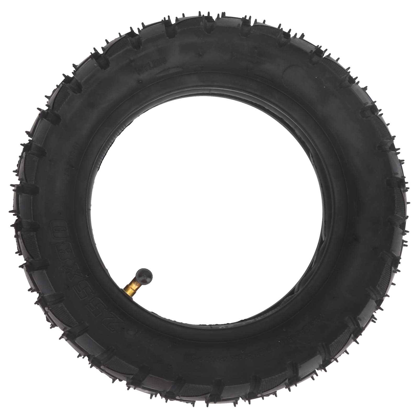 Elektroroller-Reifen, 10 Zoll Nicht Leicht Verformter Stoßdämpfungs-Elektroroller-Reifen mit Schlauchaufsatz für Schlauch mit Schlauch 255x80 Elektroroller von VGEBY