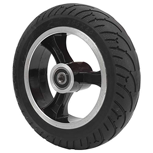 Elektroroller Reifen, 8 Zoll 200x50 Aluminiumlegierung Vorderrad Vollrad Nicht Pneumatischer Reifen mit Nabenersatz für Elektrofahrzeuge von VGEBY