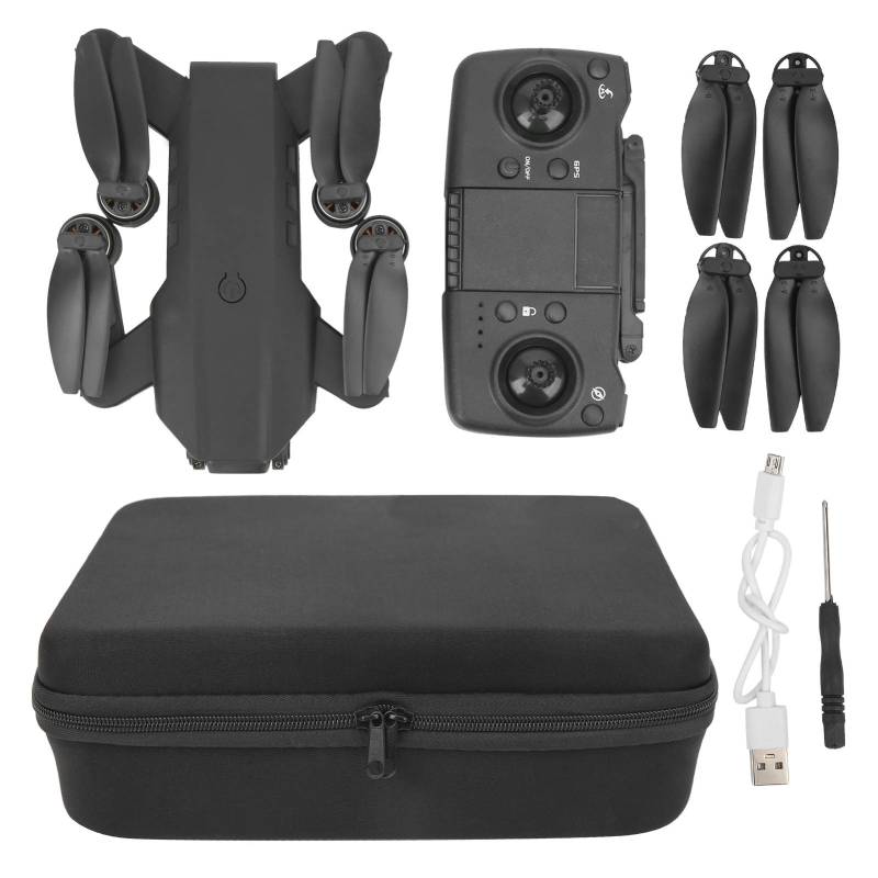VGEBY GPS-Drohne, 5G WiFi-Fernbedienungsdrohne GPS 4K 120° Weitwinkelobjektiv High Definition Faltbarer Quadcopter für Einsteiger in Schwarz von VGEBY