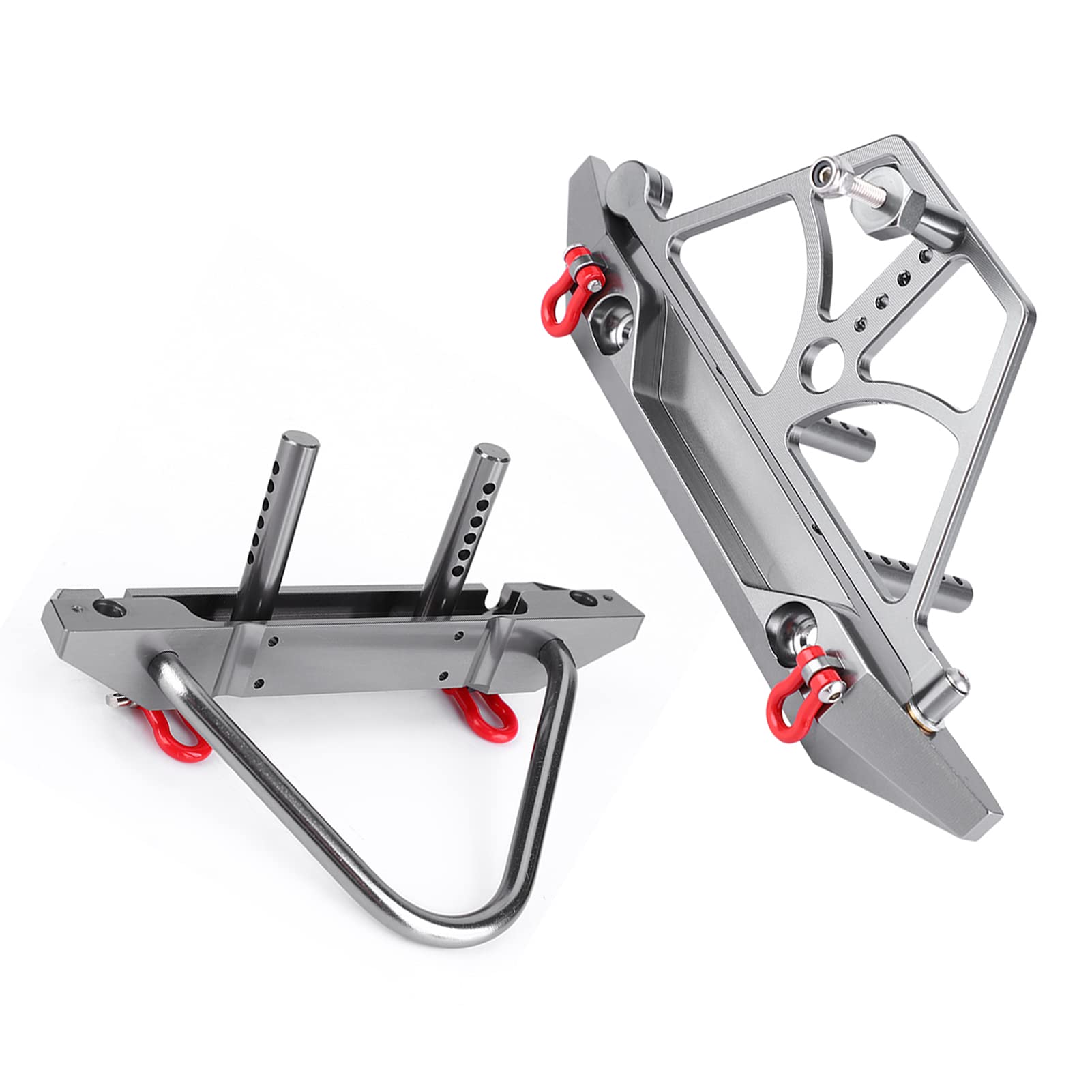 VGEBY CNC-Metall-RC-Auto-Vorder-Heck-Stoßstange für Axial SCX10 SCX10 II – Langlebig, LED-Montageloch, mit Ersatzreifenträger – Perfektes Upgrade VGEBY CNC-Metall-RC-Auto-Vorder-Heck-Stoßstange für Axial SCX10 SCX10 II – Langlebig, LED-Montageloch, mit Ersatzreifenträger – Perfektes Upgrade von VGEBY
