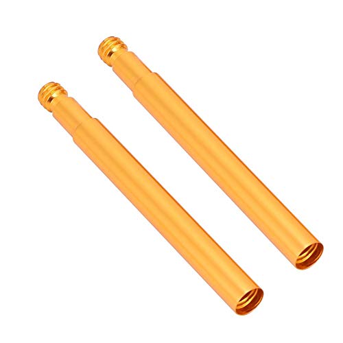 2Pcs Ventilverlängerung , 60mm Fahrrad Reifen Ventil Verlängerung Adapter Französisch Typ Fahrradschlauch Zubehör(Gold) von Dilwe