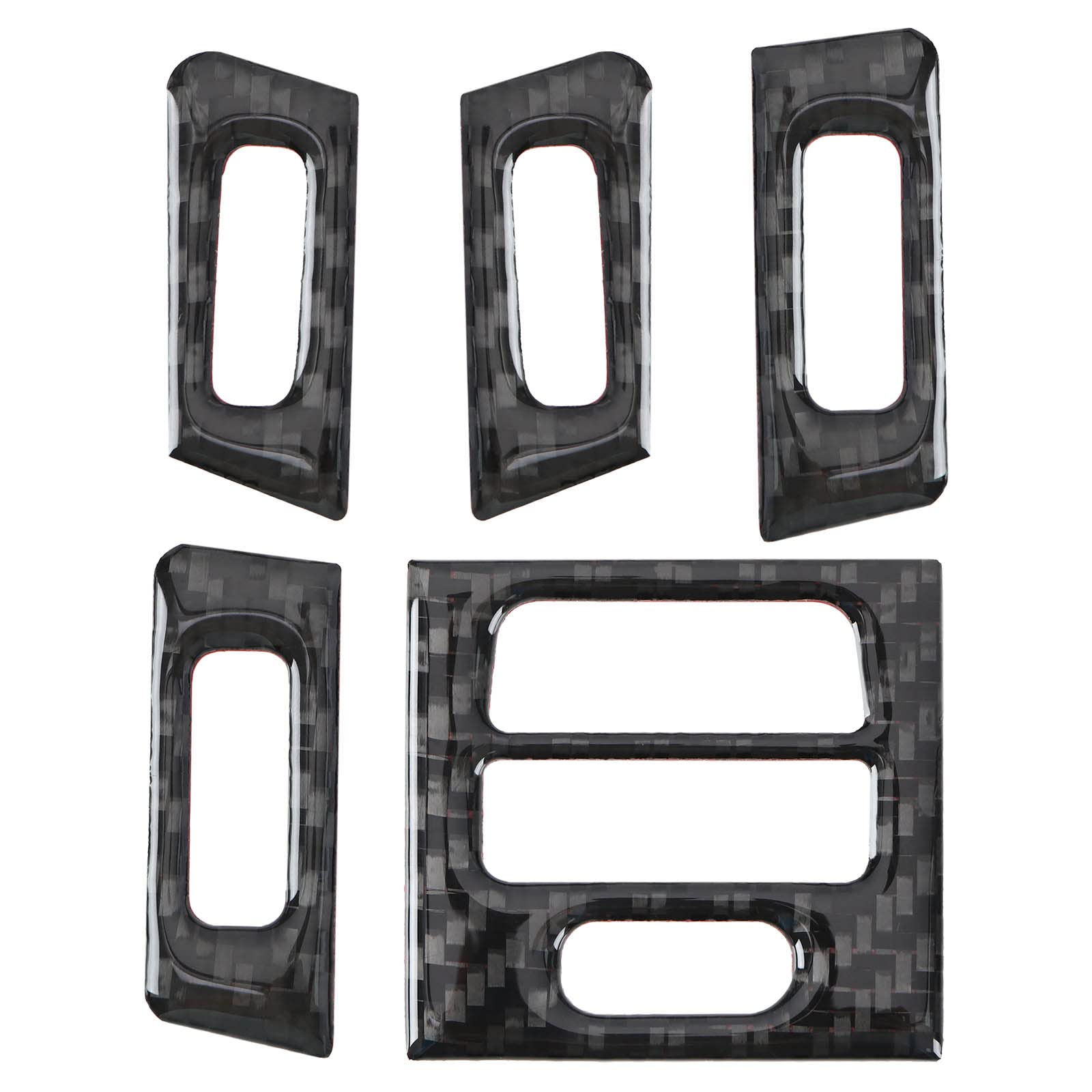 VGOL 5 Stück Auto Air Vent Trim Kompatibel mit 3er E90 E92 E93 2005-2012 Auto Air Vent Outlet Panel Abdeckung Carbon Fiber Air Outlet Schutzhülle von VGOL