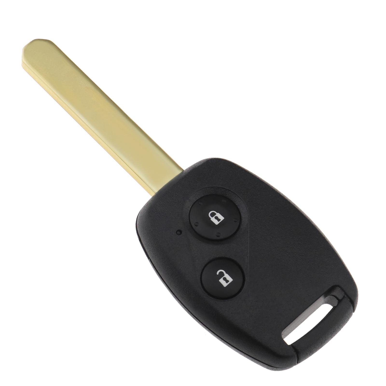 VGOL Schlüsselgehäuse für Auto-Fernbedienung, kompatibel mit Civic 2005–2011, ungeschnitten, 2 Tasten, Schlüsselanhänger, Gehäuseabdeckung, 433 MHz, PCF7961/ID46 Chip von VGOL