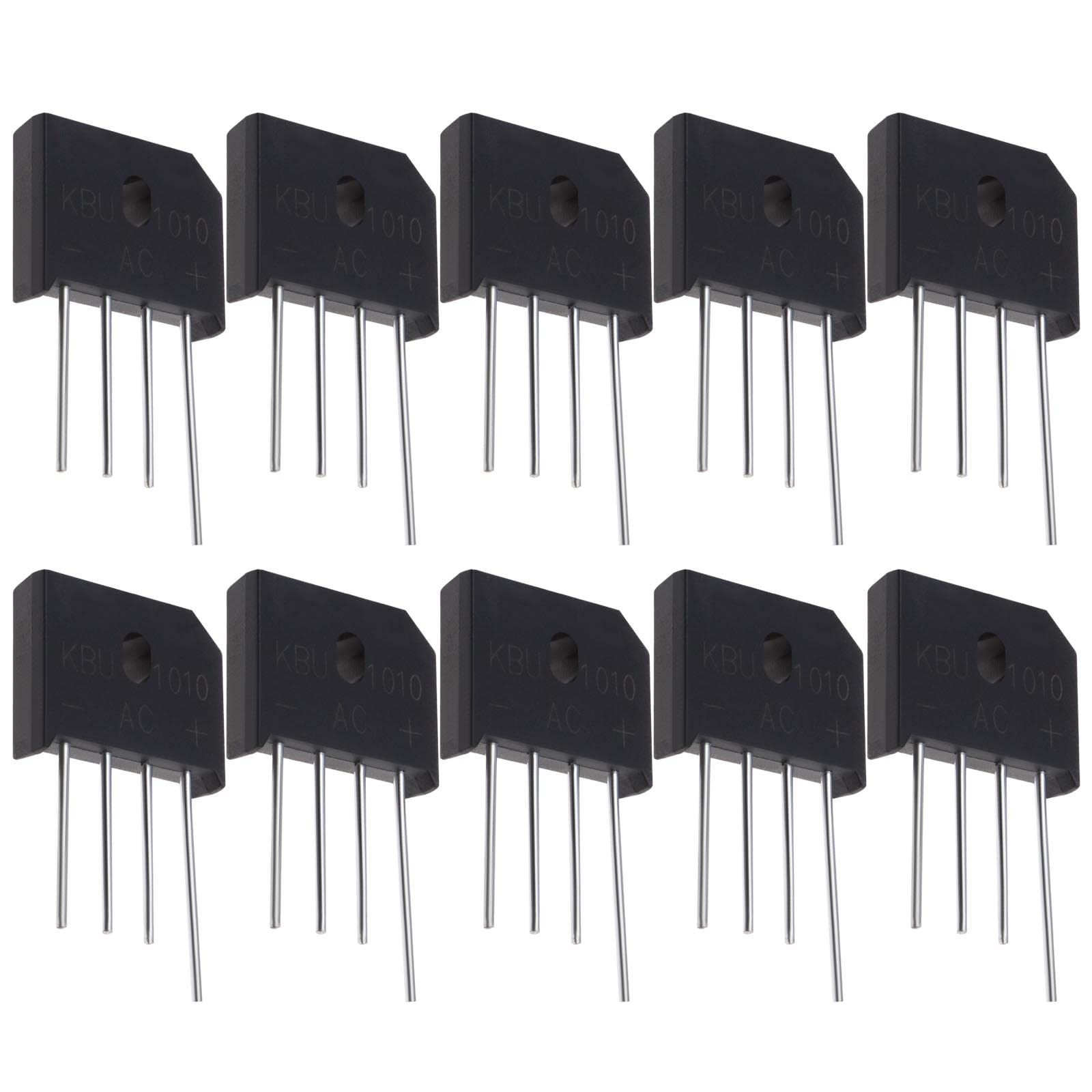 VGOL 10 Stück KBU1010 Brückengleichrichter Brückenleitung Diode 1000V 10A Einphasen Diodenbrückengleichrichter für elektronische Schaltungen Haushaltsgeräte VGOL 10 Stück KBU1010 Brückengleichrichter Brückenleitung Diode 1000V 10A Einphasen Diodenbrückengleichrichter für elektronische Schaltungen Haushaltsgeräte von VGOL