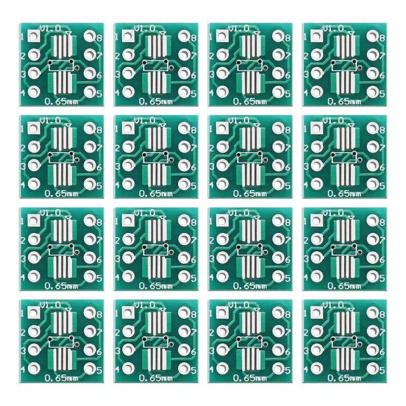 VGOL 100 Stück SOP8 auf DIP-Adapter SOP8 PCB-Adapter Konverter PCB-Umwandlungsplatine PCB-Prototypplatine SMD-Konverter Lötstiftplatine Doppelseitige Leiterplatte von VGOL