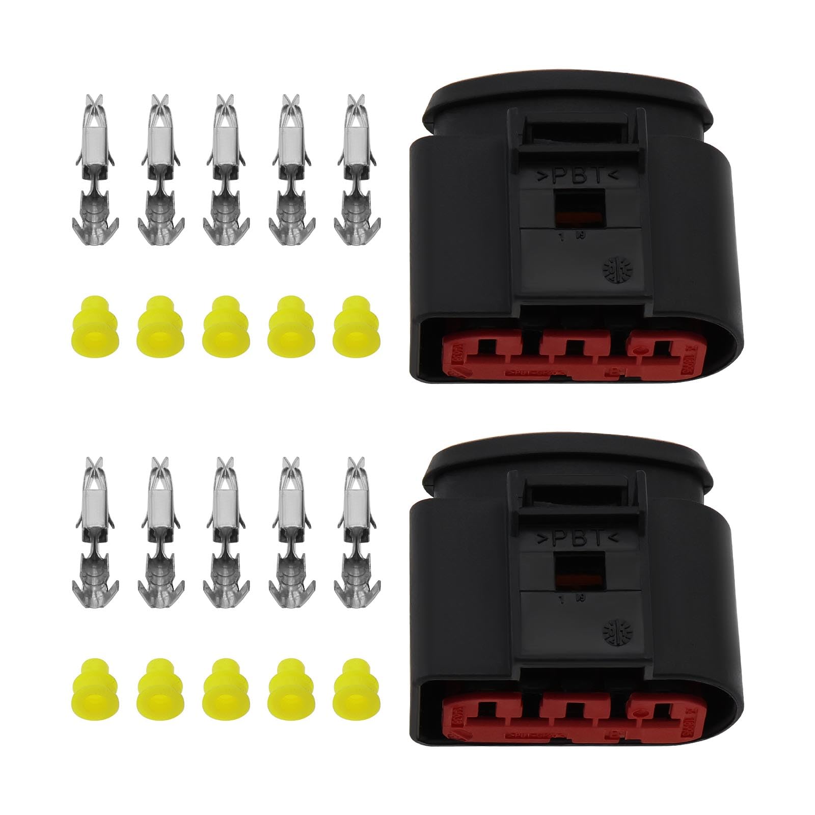 VGOL 2 Sätze 5-poliger MAF-Luftmassenmesser-Anschlusssatz 1J0973775A Wasserdichter Weiblicher JPT-Anschluss Kompatibel mit VW Kompatibel mit Audi VGOL 2 Sätze 5-poliger MAF-Luftmassenmesser-Anschlusssatz 1J0973775A Wasserdichter Weiblicher JPT-Anschluss Kompatibel mit VW Kompatibel mit Audi von VGOL