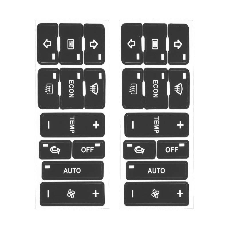 VGOL 2 Set Auto A/C Taste Reparatur Aufkleber Kompatibel mit Audi A2/A3 8L Auto Lenkrad Knopf Reparatur Decals Aufkleber Druckknopf Modifiziertes Zubehör Innenraum von VGOL