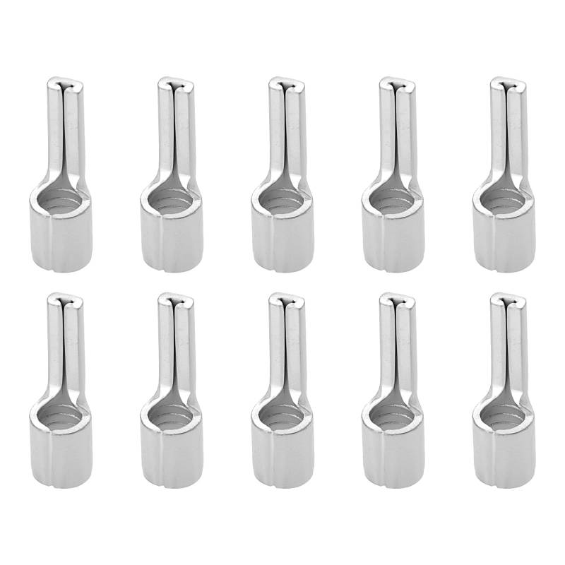 VGOL 25 Stück Verzinnter Reiner Kupferdraht Nicht Isoliert Flachstecker Blanker Nadelanschluss für Kupferrohr Flachstecker 10mm² Kabel von VGOL