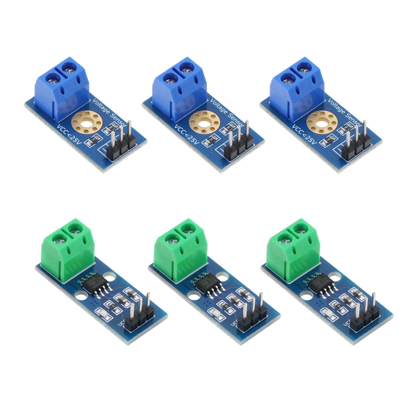 VGOL 3 Sätze 30A ACS712 Stromsensormodul DC0-25V Spannungssensormodul Stromsensor-Messmodul-Kit für DIY-Elektronik-Designprojekt VGOL 3 Sätze 30A ACS712 Stromsensormodul DC0-25V Spannungssensormodul Stromsensor-Messmodul-Kit für DIY-Elektronik-Designprojekt von VGOL