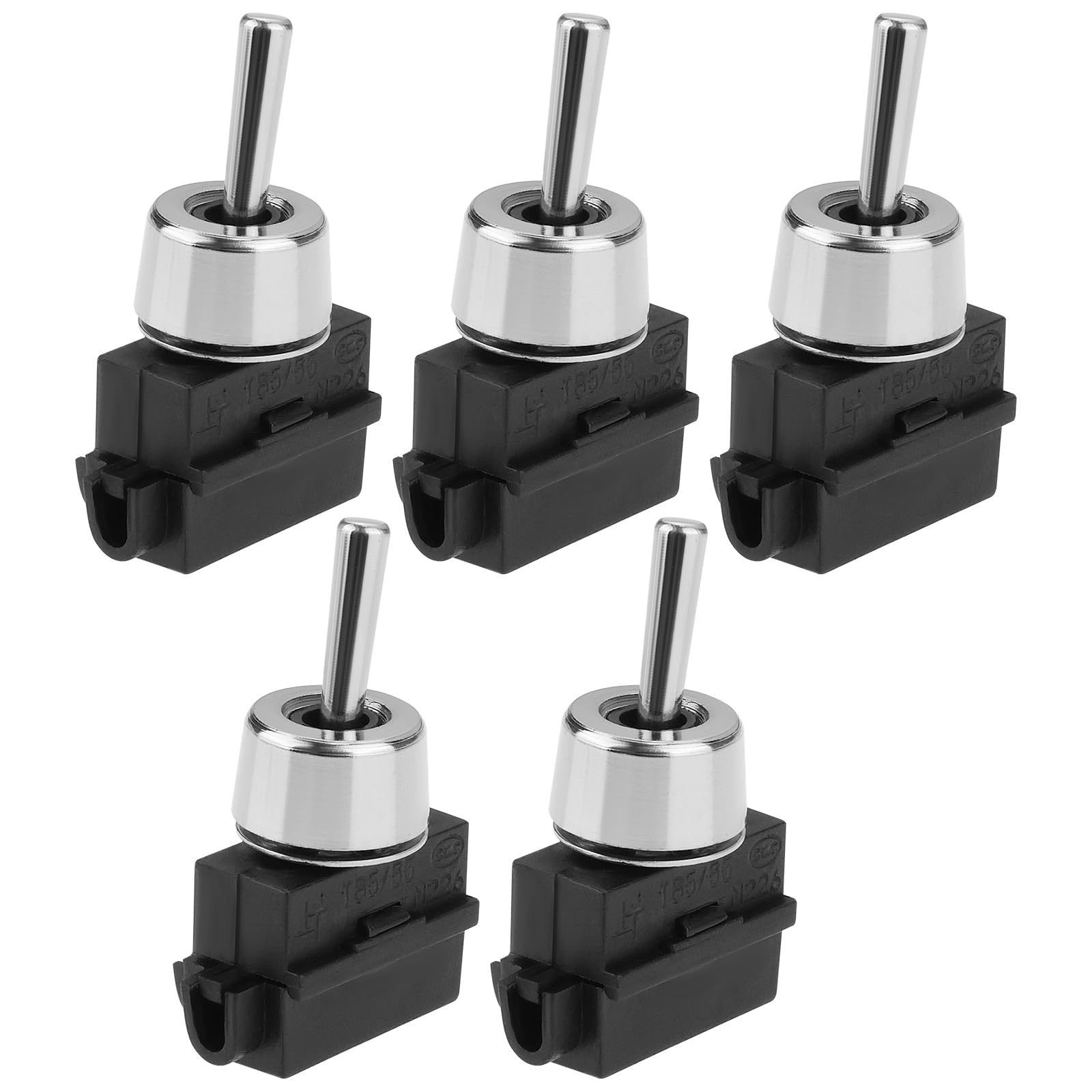 VGOL 5 Stück 250V 2A Lampen-Kippschalter An/Aus mit Metall-Befestigungsmutter Geeignet für Kabel mit Einer Maximalen Größe von 0,75mm² Schwarz VGOL 5 Stück 250V 2A Lampen-Kippschalter An/Aus mit Metall-Befestigungsmutter Geeignet für Kabel mit Einer Maximalen Größe von 0,75mm² Schwarz von VGOL