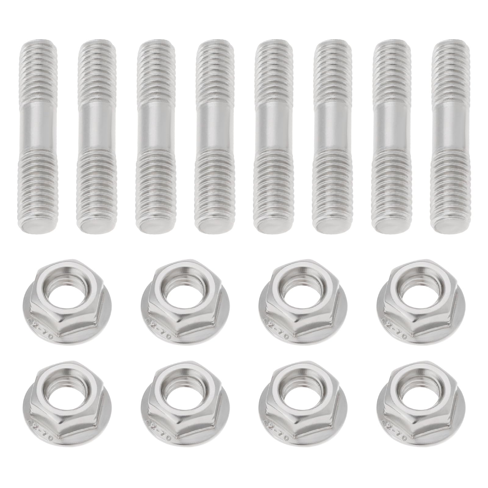 VGOL 8 Sätze M8x1,25 Doppelkopf-Schraubenmutternsatz 42mm Auspuffkrümmer Stehmutter Edelstahl Schraubenmutternsatz für Den Ansaugkrümmer von Automobil-Abgassystemen VGOL 8 Sätze M8x1,25 Doppelkopf-Schraubenmutternsatz 42mm Auspuffkrümmer Stehmutter Edelstahl Schraubenmutternsatz für Den Ansaugkrümmer von Automobil-Abgassystemen von VGOL