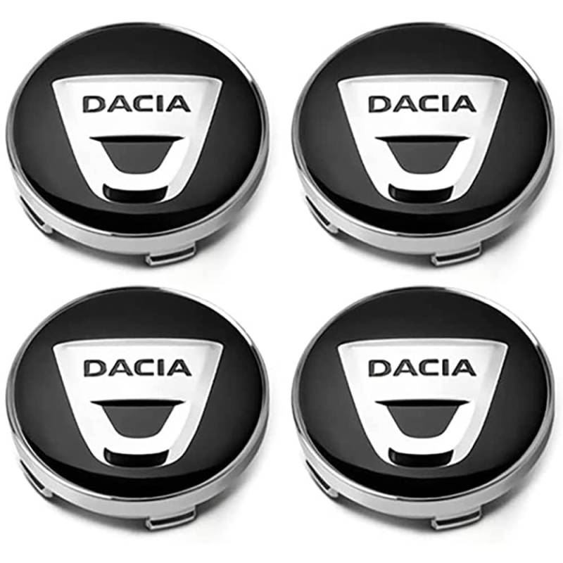 4 Stück Felgendeckel für Dacia Sandero 2020-2022 60mm, Nabenkappen Radnabenkappen Wasserdicht Staubdicht Radzierblende,A von VGTDCDT