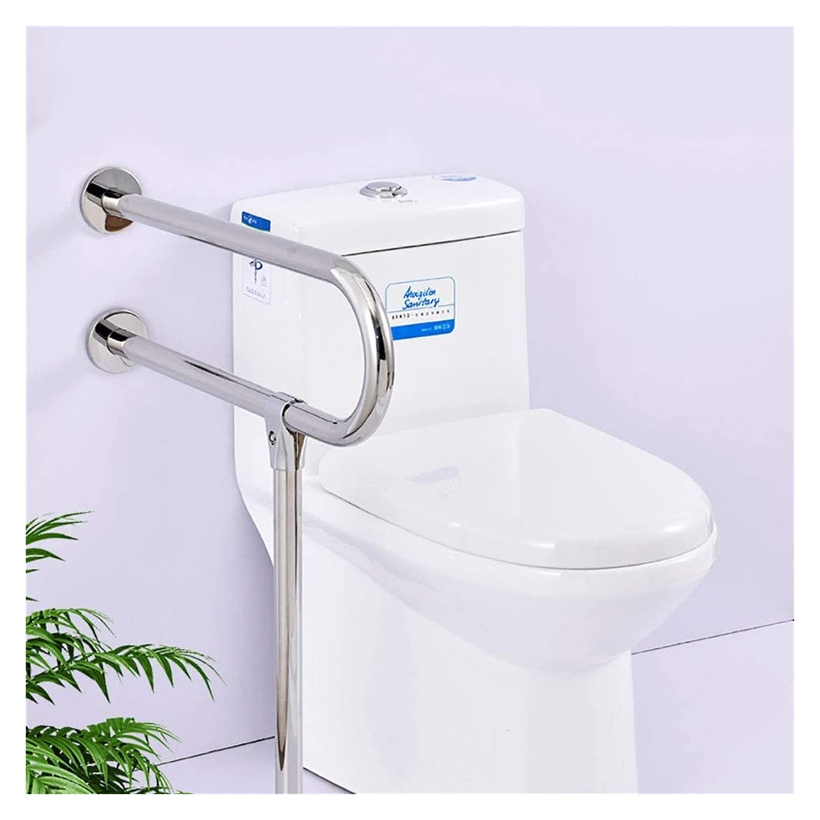 Haltegriffe 30-Zoll-Toilette mit Beinen, U-förmige, bodenmontierte Toiletten-Haltegriffe aus Edelstahl, sichere, rutschfeste Armlehne Haltegriffe 30-Zoll-Toilette mit Beinen, U-förmige, bodenmontierte Toiletten-Haltegriffe aus Edelstahl, sichere, rutschfeste Armlehne von VGTLAKEX