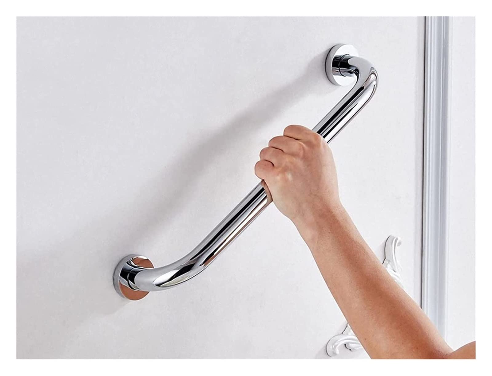 Haltegriffe Duschgriff 12 Zoll Hotel/Motel/Dusche Sicherheit Massivmessing Poliertes Chrom Robuste Konstruktion Armlehne Haltegriffe Duschgriff 12 Zoll Hotel/Motel/Dusche Sicherheit Massivmessing Poliertes Chrom Robuste Konstruktion Armlehne von VGTLAKEX