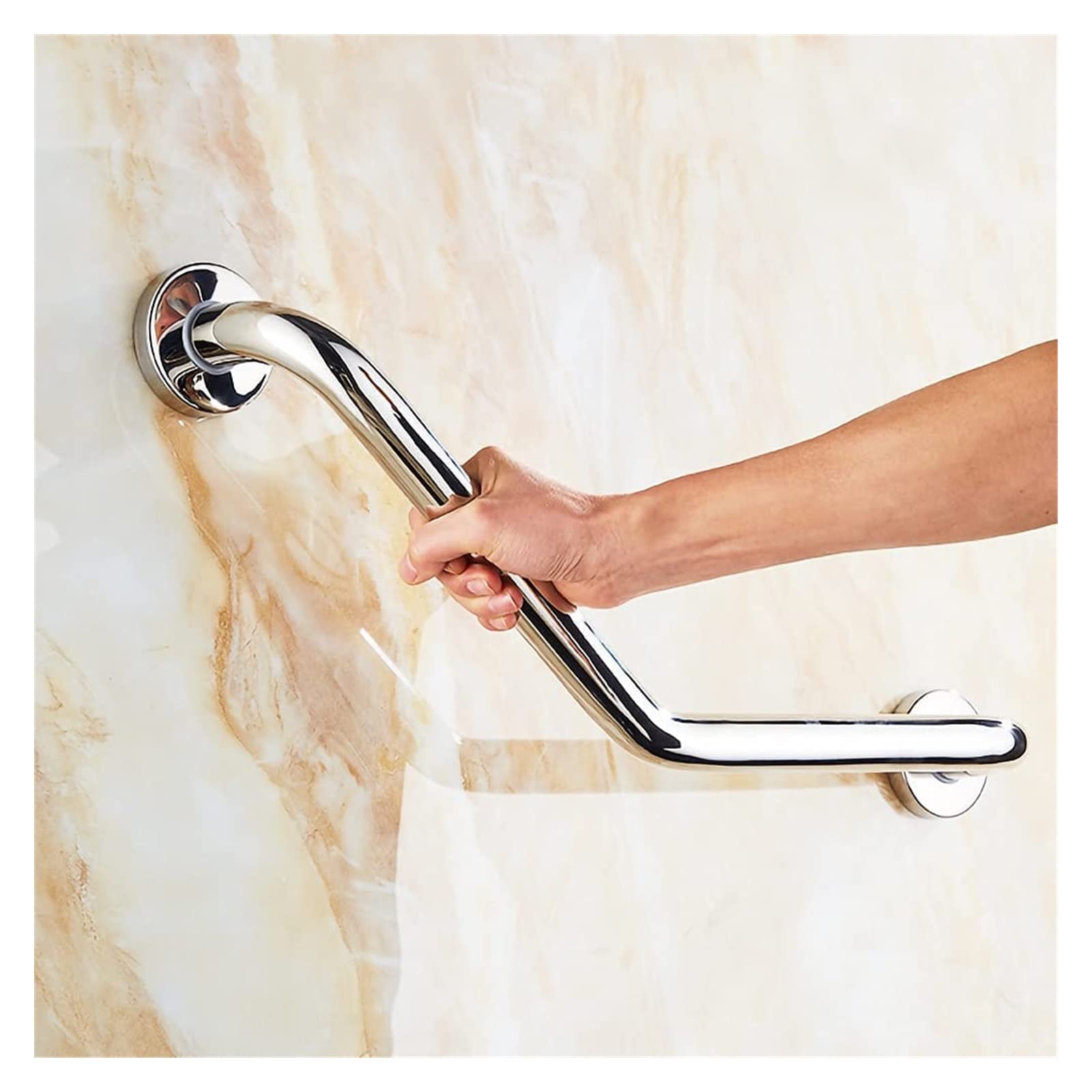Haltegriffe Sicherheits-Haltegriff for Badewanne, poliertes Chrom, 135° abgewinkelt, Edelstahl, Wandmontage, rutschfeste Dusche Haltegriffe Sicherheits-Haltegriff for Badewanne, poliertes Chrom, 135° abgewinkelt, Edelstahl, Wandmontage, rutschfeste Dusche von VGTLAKEX