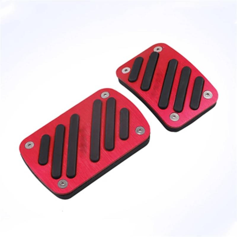 Autopedalabdeckungen 2Pcs at Auto Gas Brems Fußstütze Fuß Pedal Auto Pedale for Peugeot 308S 308 408 3008 5008 for Citroen C5 AIRCROSS 2014-2019(Red) von VHJIO