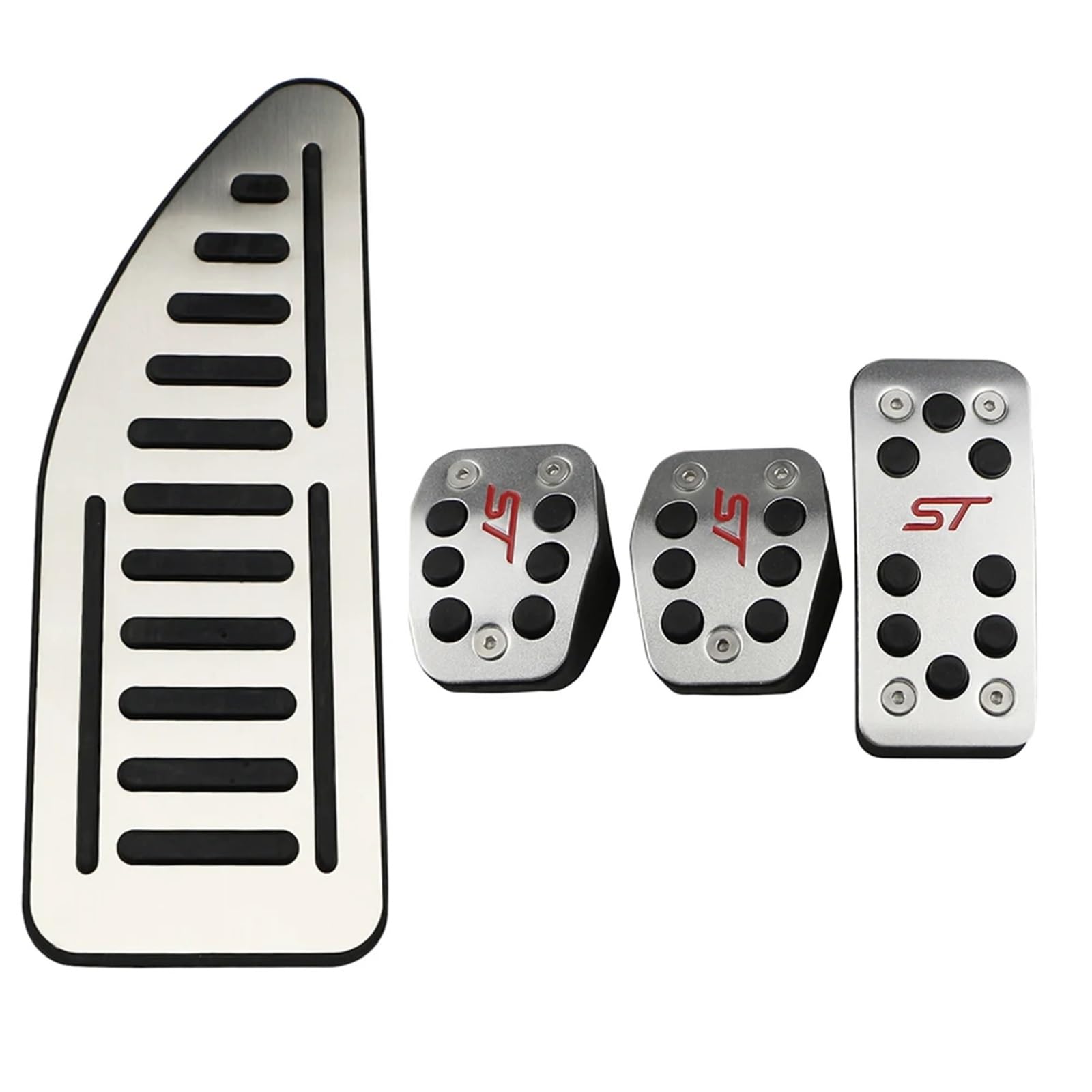 Autopedalabdeckungen Auto Accelerator Bremse Kupplung Rest Fuß Pedal for Ford Focus MK2 MK3 MK4 2005-2018 for Mondeo Fusion KUGA Escape Zubehör(MT with Rest) von VHJIO
