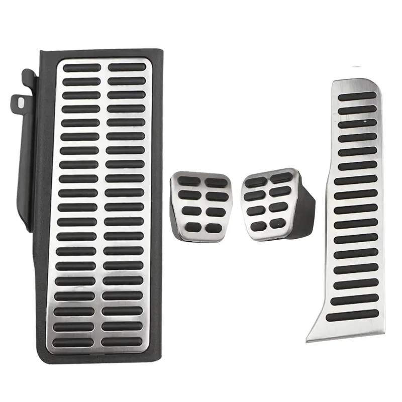 Autopedalabdeckungen Auto-Pedalabdeckung aus Edelstahl, Ersatzpedale for Volkswagen VW Passat B6 B7 CC R36 R-Linie for Skoda Superb Autoteile(MT with Rest Pedal) von VHJIO