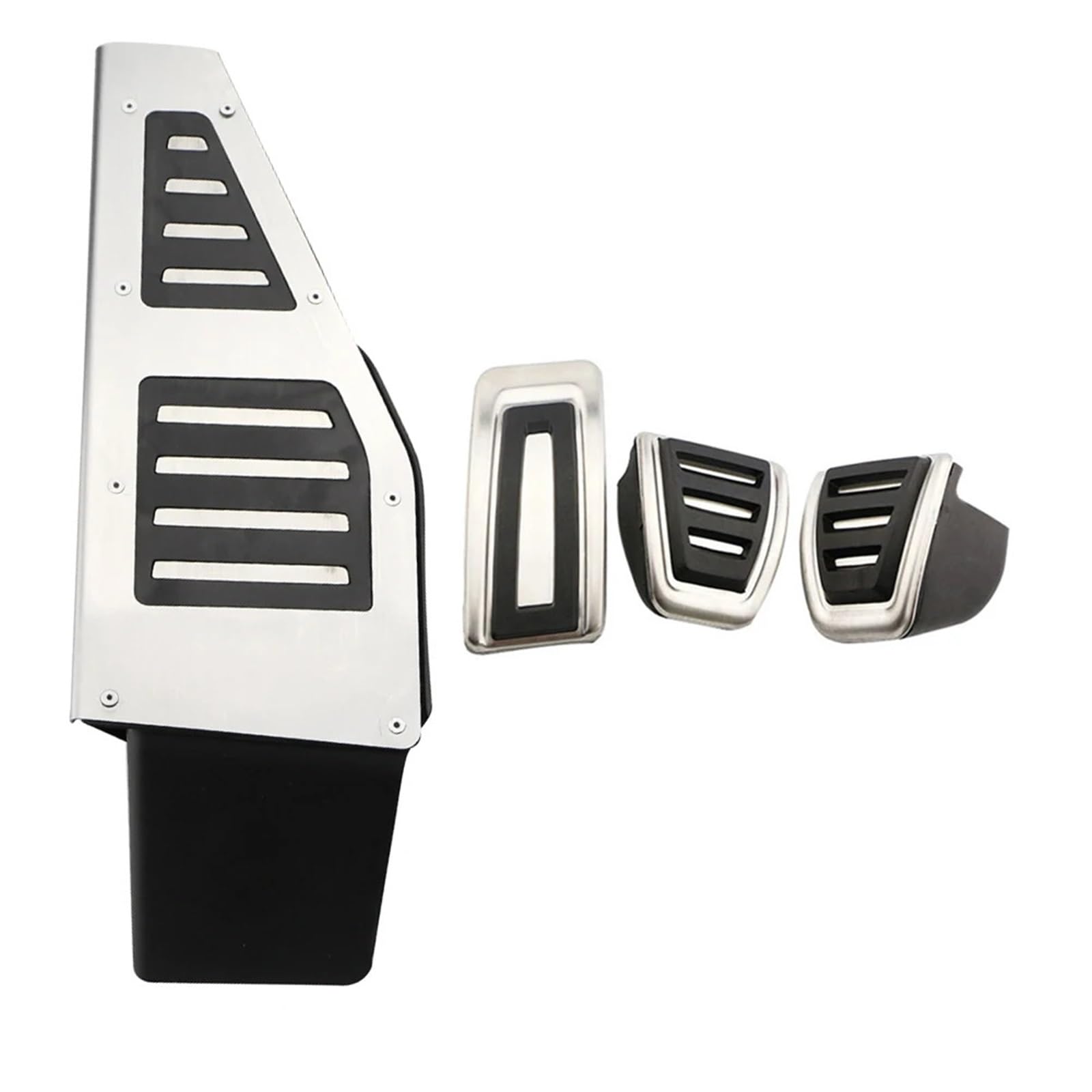 Autopedalabdeckungen Auto Styling Sport Kraftstoff Bremse Dead Pedal Abdeckung Set for Seat Leon 5F MK3 for Skoda for Octavia A7 for VW Golf 7 RHD Auto Zubehör(MT with Rest) von VHJIO