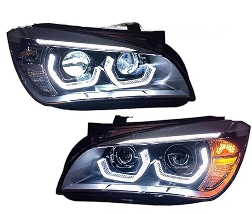 2 STÜCKE LED-Scheinwerfer Kompatibel Mit BMW X1 E84 F49 2010-2015 Modifizierte LED-Tagfahrlicht-Angel-Eye-Frontleuchtenbaugruppe Autozubehör(Xenon) von VHRMZJYCN