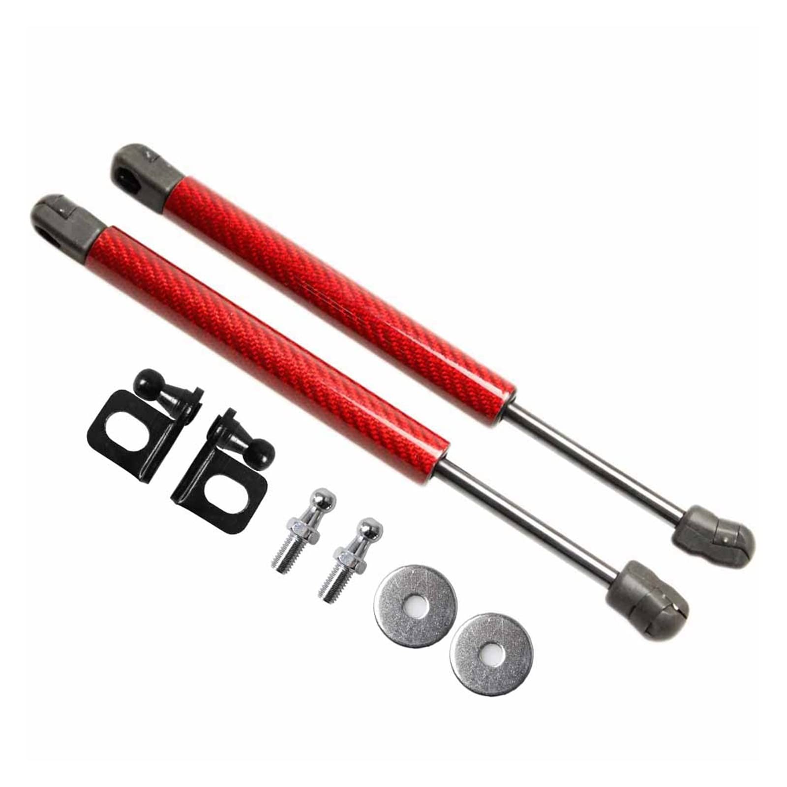 Auto-Fronthauben-Modifizierungs-Gasdruckfedern, kompatibel mit Equinox 2017–2019, Styling-Lift-Support, Carbonfaser-Dämpfer-Absorber(Carbon Fiber Red) von VHRMZJYCN