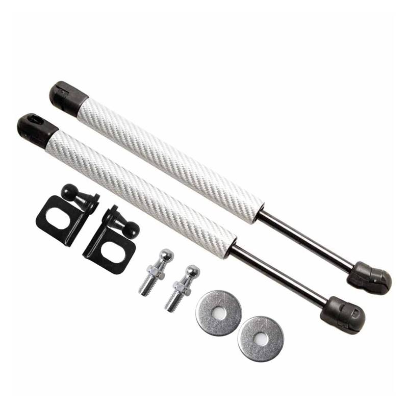 Auto-Fronthauben-Modifizierungs-Gasdruckfedern, kompatibel mit Equinox 2017–2019, Styling-Lift-Support, Carbonfaser-Dämpfer-Absorber(Carbon Fiber Silver) von VHRMZJYCN