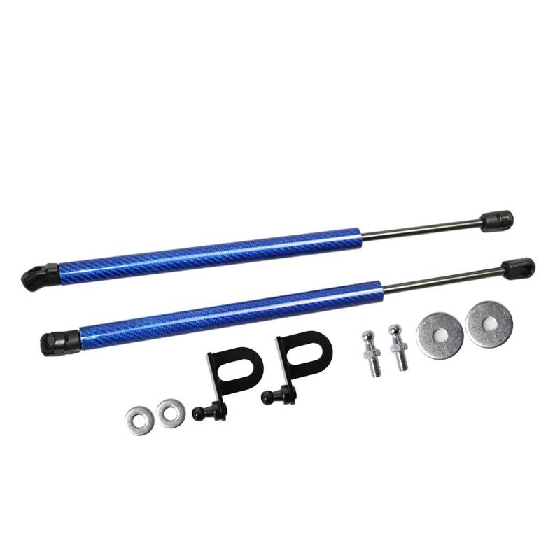 Carbonfaser-Stoßdämpfer, kompatibel mit Renault Twingo II 2007–2014, Styling der vorderen Motorhaube, Modifizierung der Gasdruckfedern, Hubunterstützung, Gasfedern(Blue Carbon Fiber) von VHRMZJYCN