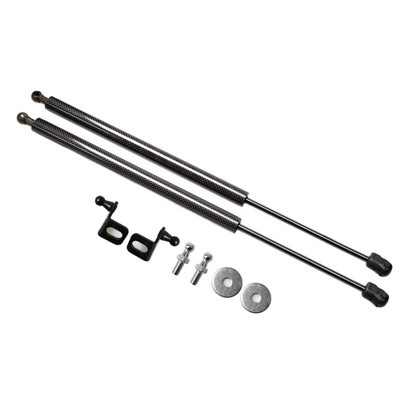 Carbonfaser-Styling for die Motorhaube, modifizierte Gasdruckfedern, Hubunterstützung, Gasfedern, Stoßdämpfer, kompatibel mit Skoda KAMIQ 2018 2019(Black carbon fiber) von VHRMZJYCN