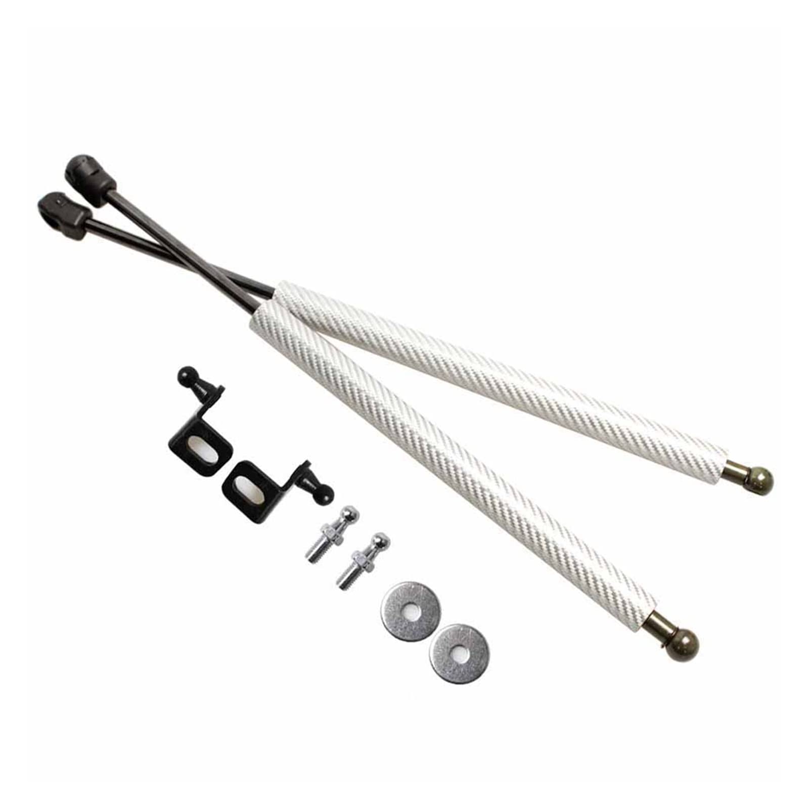 Carbonfaser-Styling for die Motorhaube, modifizierte Gasdruckfedern, Hubunterstützung, Gasfedern, Stoßdämpfer, kompatibel mit Skoda KAMIQ 2018 2019(Sliver Carbon Fiber) von VHRMZJYCN