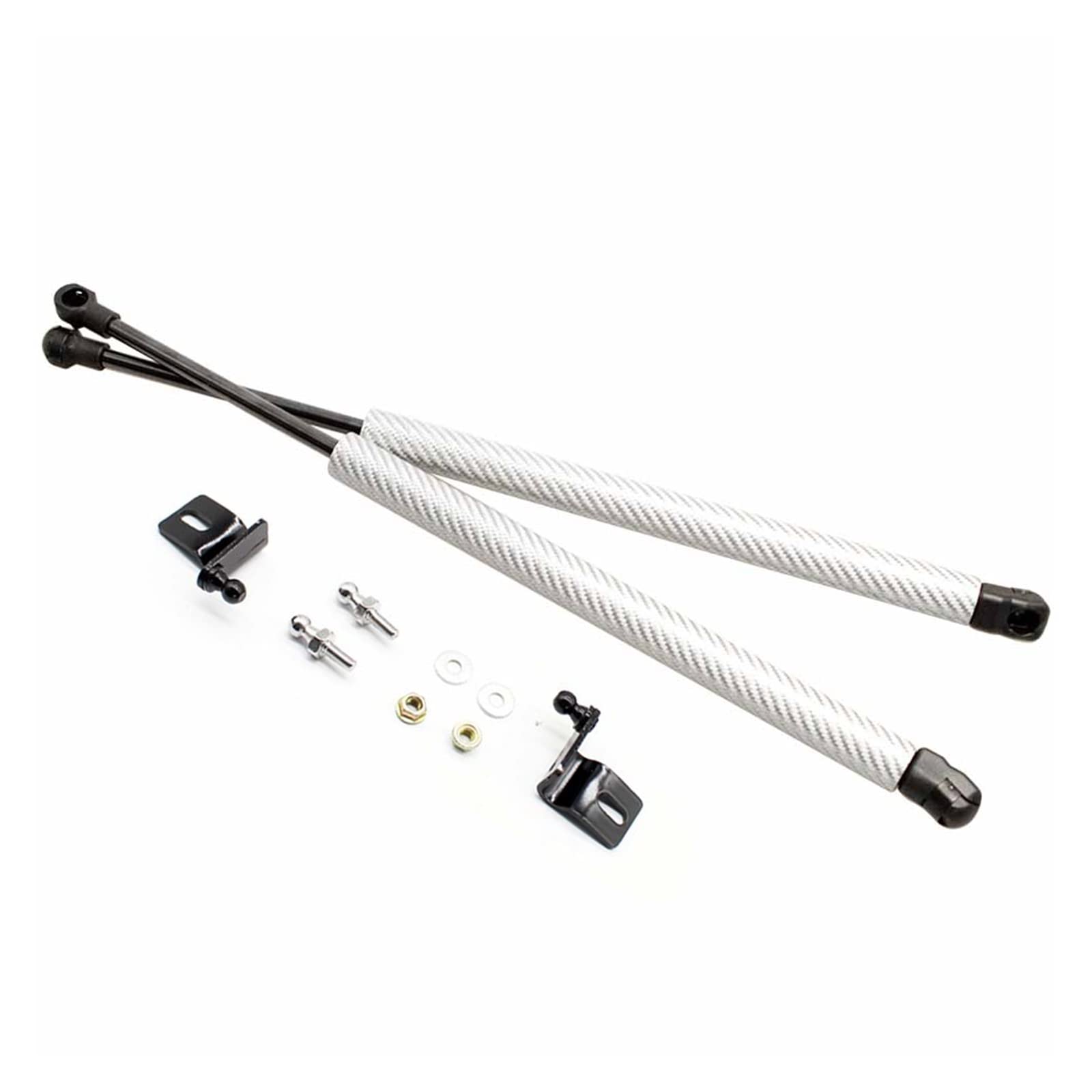 Kohlefaser-Gasdruckfedern, kompatibel mit T0y0ta Corolla 2014–2018, Stoßdämpfer-Hebestützen for die Motorhaube der Fronthaube – Styling-Absorber(Carbon fiber silver) von VHRMZJYCN