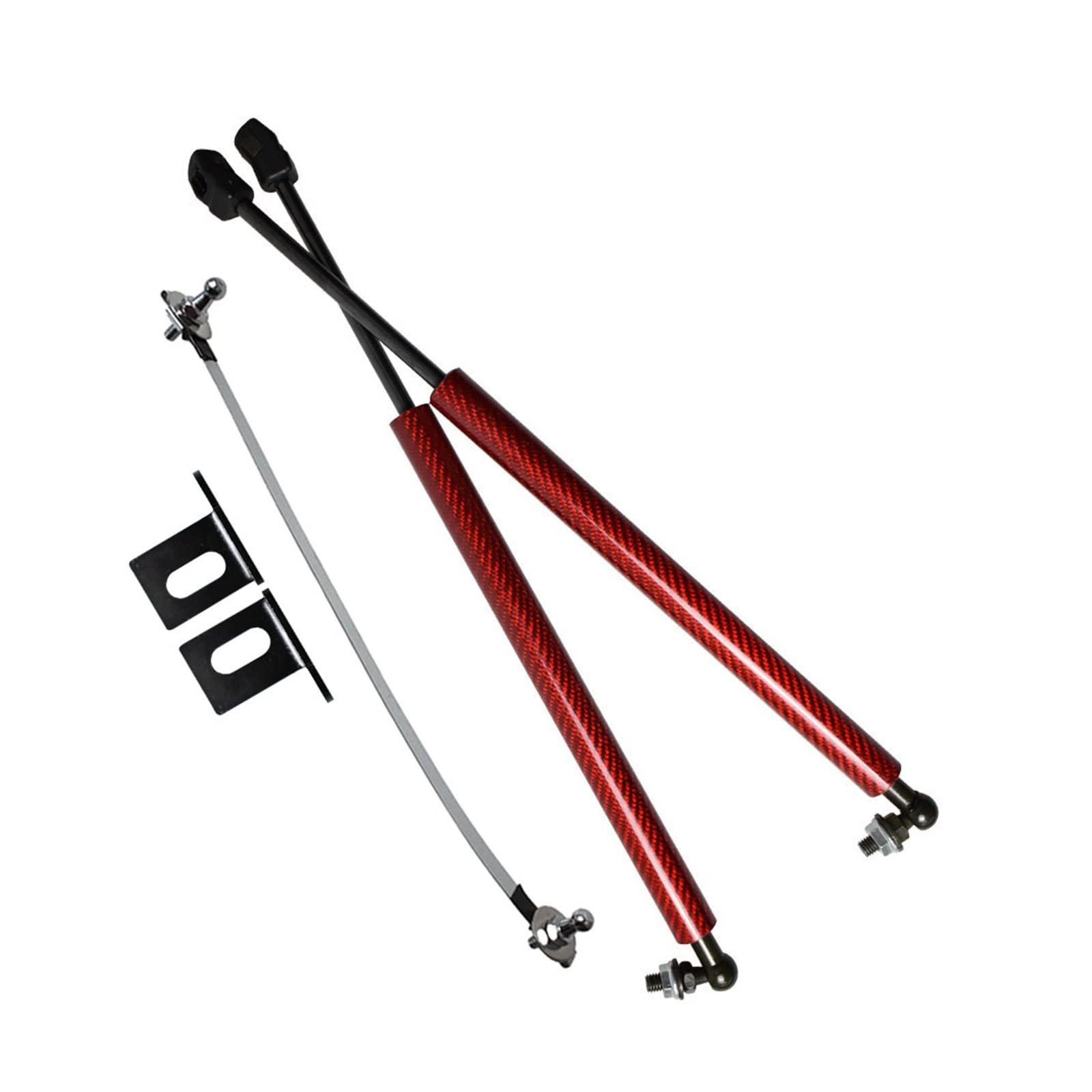 Lift Support Stoßdämpfer Kompatibel mit Mazda 3 Axela BM BN 2013-2018 Fronthaube Modifizieren Gasdruckfedern Absorber Styling Kohlefaser(Carbon Fiber Red) von VHRMZJYCN