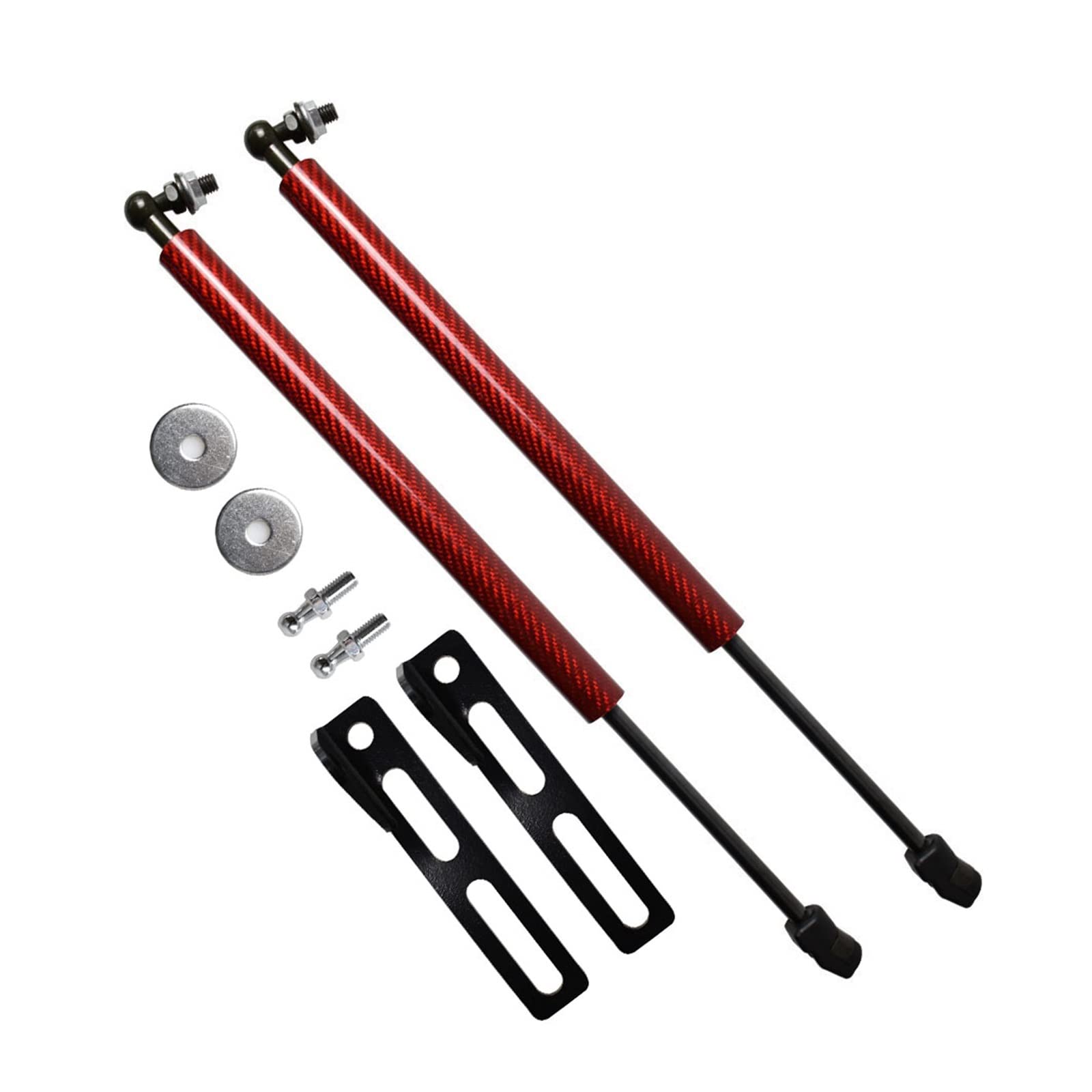 Lift Support Stoßdämpfer Kompatibel mit T0y0ta Nadia 1998-2003 Motorhaube Modifizieren Gasdruckfedern Absorber Kohlefaser(Carbon Fiber Red) von VHRMZJYCN