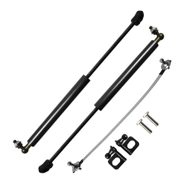 Motorhauben-Gasdruckfedern, kompatibel mit Classic Sylphy 2006–2018, Styling-Fronthauben-Hebeunterstützung, Hebefederdämpfer, Kohlefaser(Carbon Fiber Black) von VHRMZJYCN