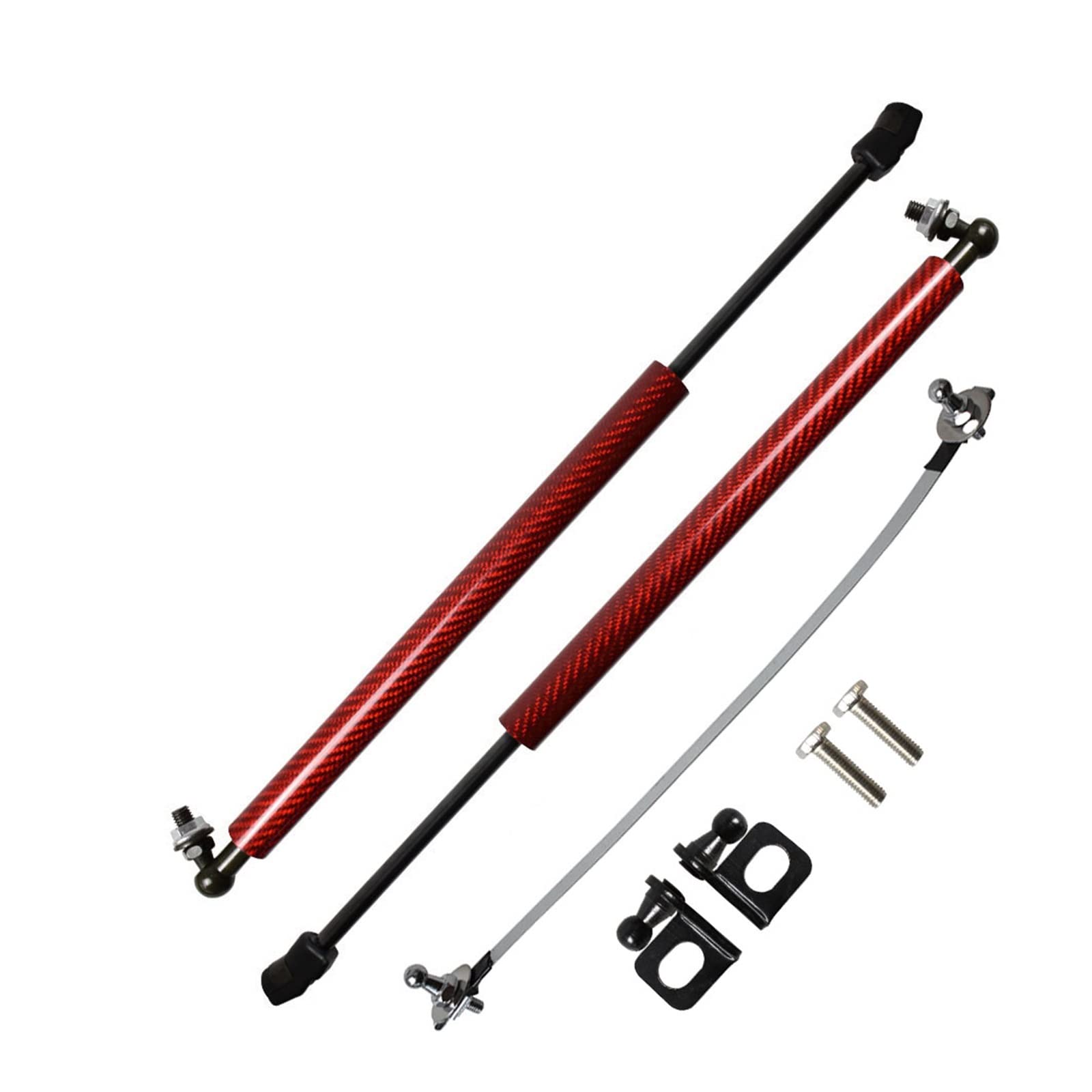 Motorhauben-Gasdruckfedern, kompatibel mit Classic Sylphy 2006–2018, Styling-Fronthauben-Hebeunterstützung, Hebefederdämpfer, Kohlefaser(Carbon Fiber Red) von VHRMZJYCN