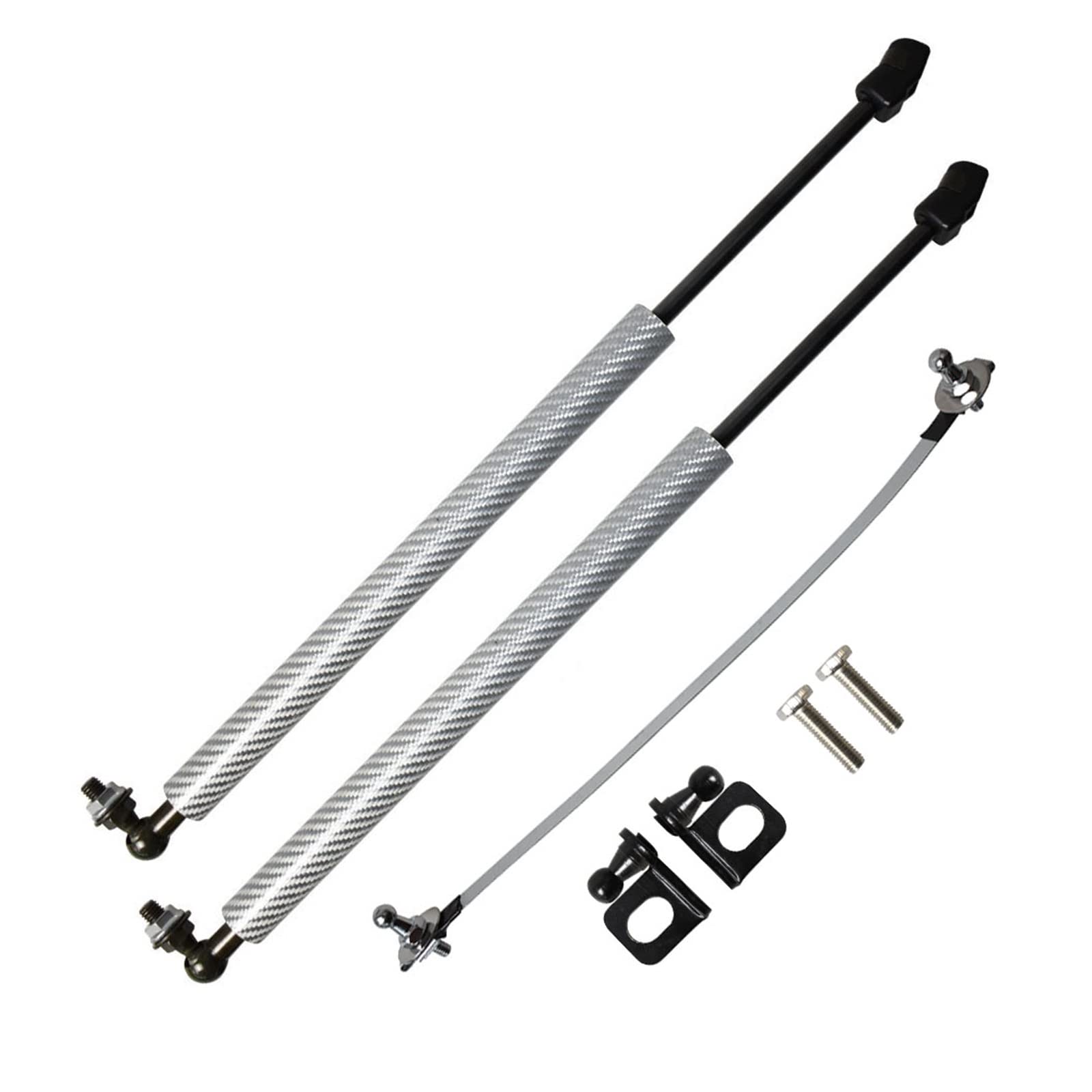 Motorhauben-Gasdruckfedern, kompatibel mit Classic Sylphy 2006–2018, Styling-Fronthauben-Hebeunterstützung, Hebefederdämpfer, Kohlefaser(Carbon Fiber Silver) von VHRMZJYCN