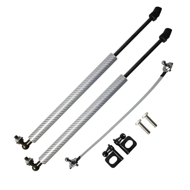Motorhauben-Gasdruckfedern, kompatibel mit Classic Sylphy 2006–2018, Styling-Fronthauben-Hebeunterstützung, Hebefederdämpfer, Kohlefaser(Carbon Fiber Silver) von VHRMZJYCN