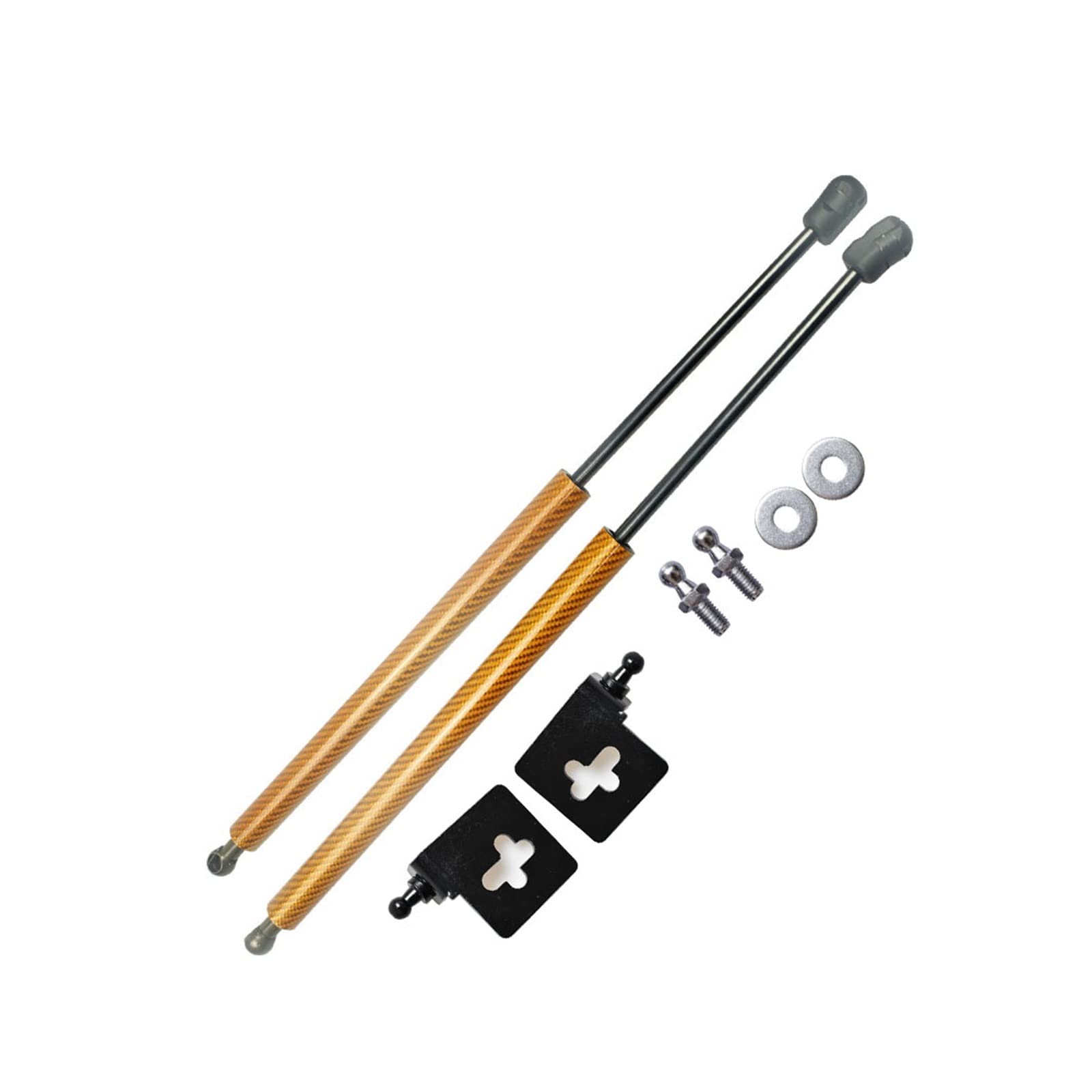 Styling Hood Bonnet Gasdruckfedern Kompatibel mit CRV 2002-2006 Lift Support Gasfeder Dämpfer Carbon Fiber Shock(Carbon Fiber Gold) von VHRMZJYCN