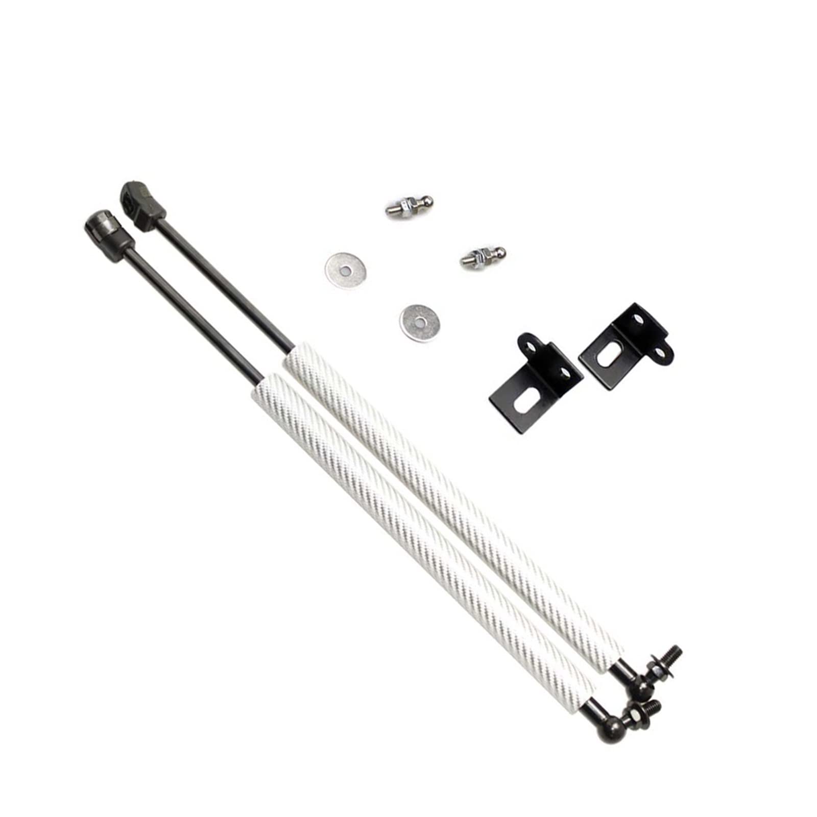 Styling Zwei Seiten Fronthaube Motorhaube Gasdruckfedern Hubstütze Stoßdämpfer Kompatibel mit Mazda CX-7 SUV 5-Türer 2006-2012 Absorber(Silver carbon fiber) von VHRMZJYCN