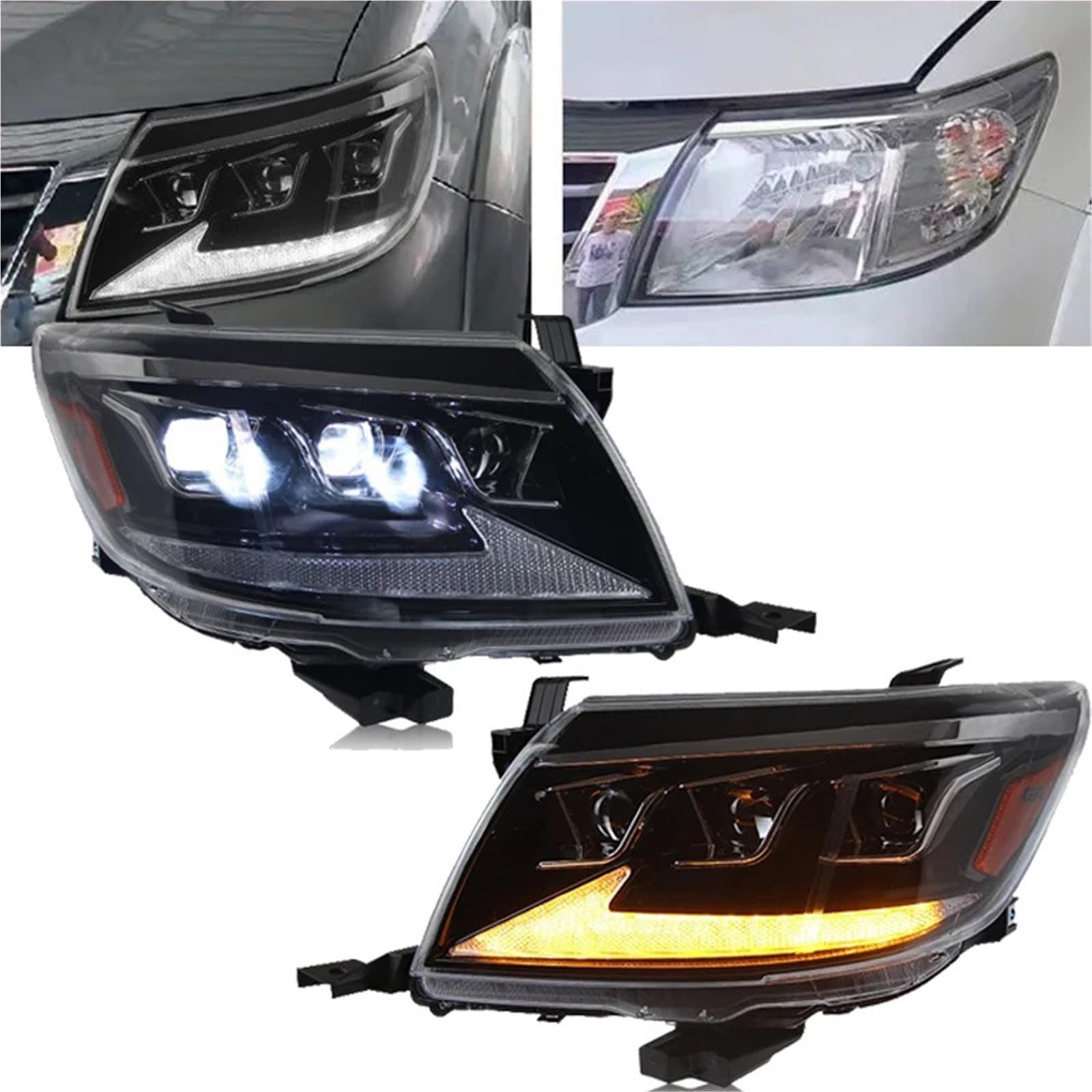 VHRMZJYCN 2 STÜCKE LED-Scheinwerfer Kompatibel Mit Toyota Hilux VIGO LED-Scheinwerfer 2011-2014 Scheinwerfer Hilux DRL Blinker Fernlicht Angel Eye Projektor VHRMZJYCN 2 STÜCKE LED-Scheinwerfer Kompatibel Mit Toyota Hilux VIGO LED-Scheinwerfer 2011-2014 Scheinwerfer Hilux DRL Blinker Fernlicht Angel Eye Projektor von VHRMZJYCN
