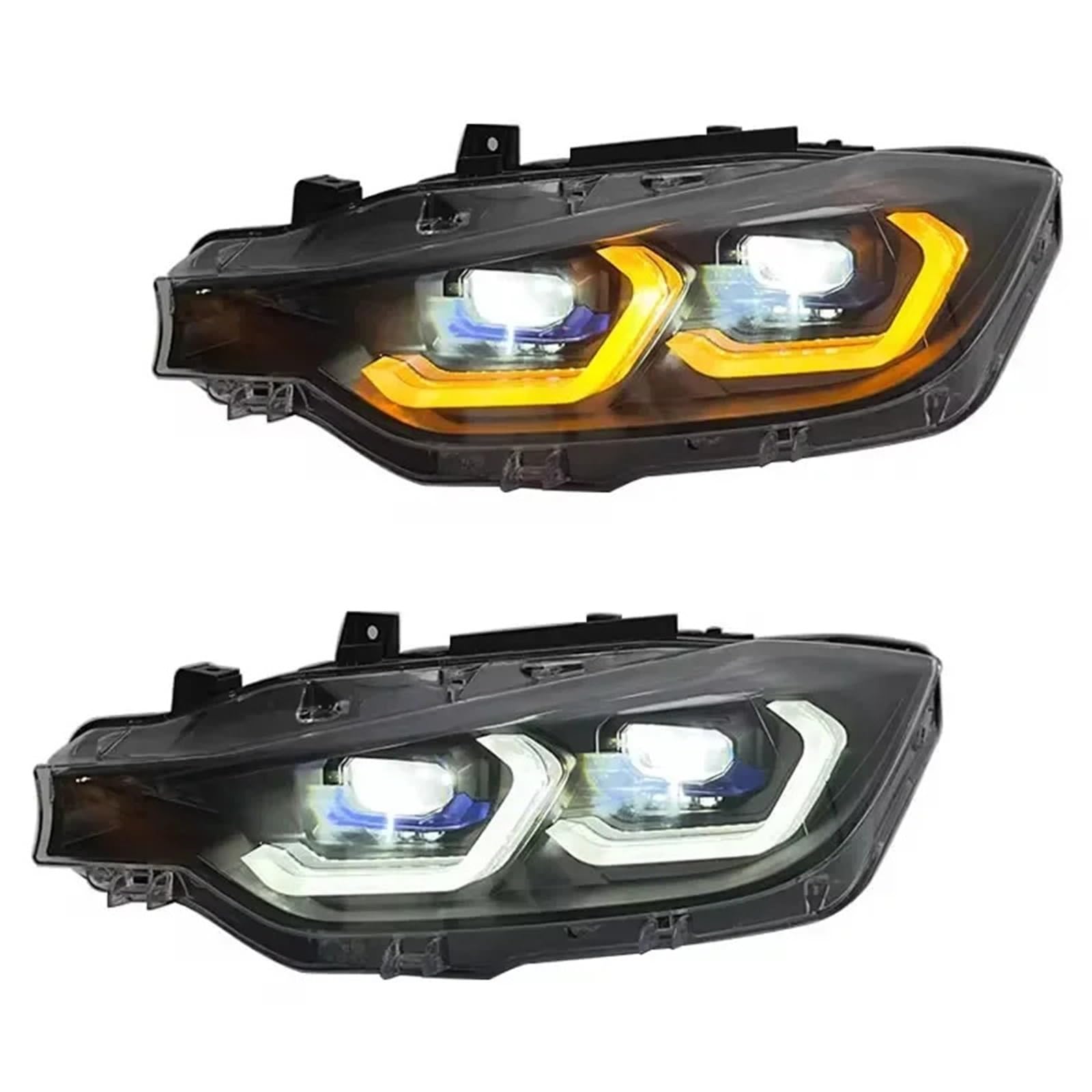 Zubehör Auto-LED-Scheinwerfer Kompatibel mit BMW 3er F30 F35 2013-2019 DRL-Lampenbaugruppe Blinkerleuchten Plug and Play(LED) von VHRMZJYCN
