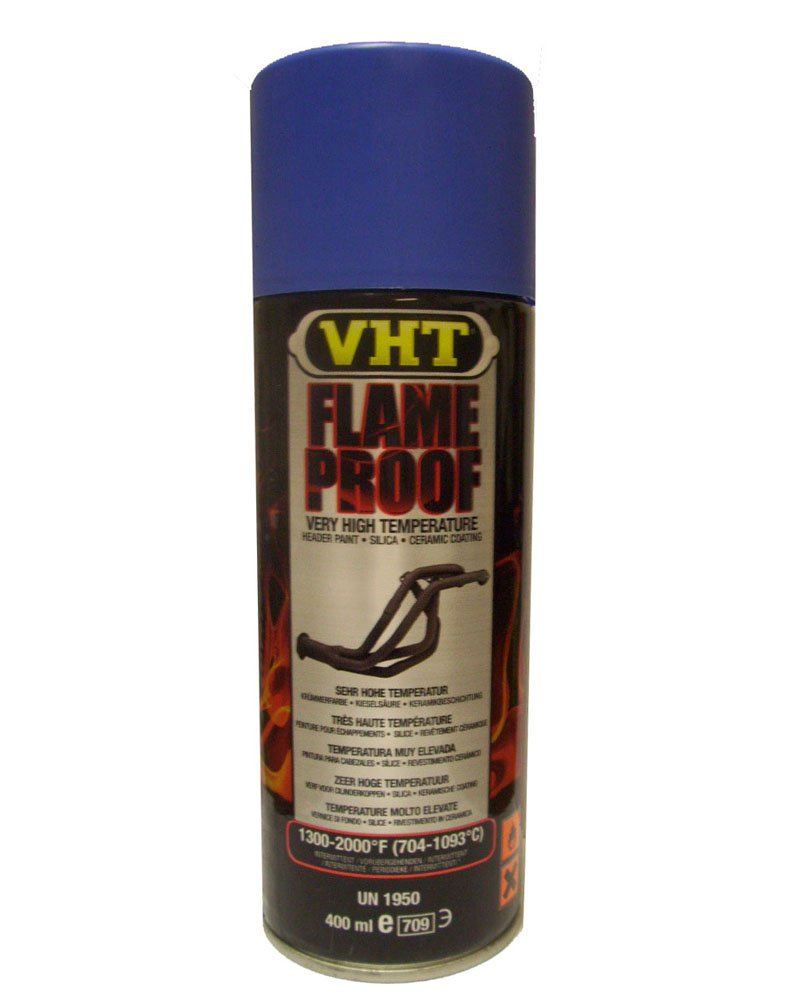 VHT Lack GSP110 Auspuff u.- Krümmerlack Flame Proof Blau matt hitzebeständig bis 1093°C (EUR 39,75/L) von VHT