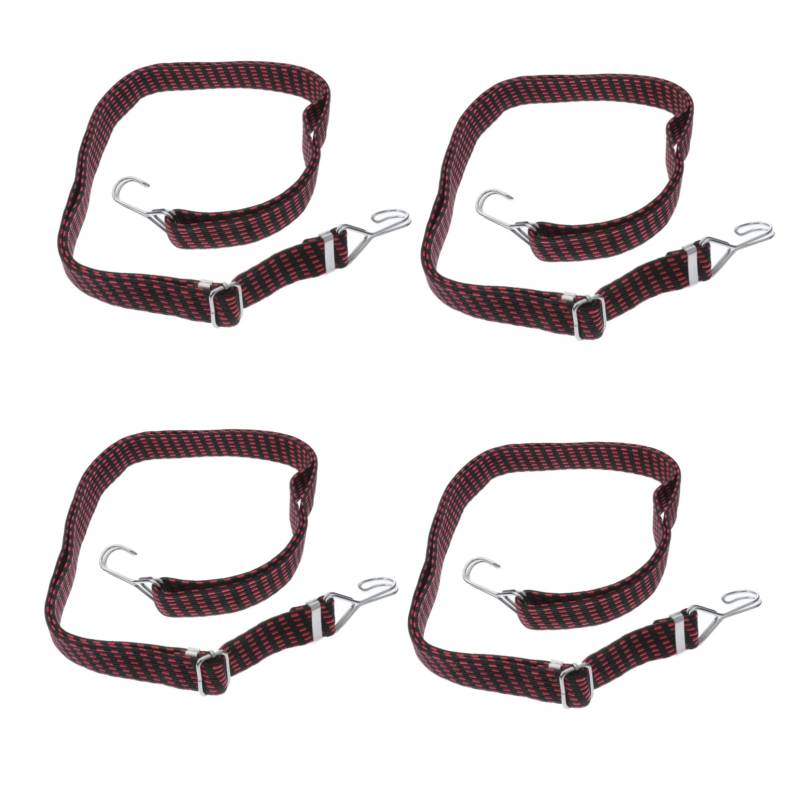 VICASKY 4Stücke Verstellbare Gepäckspanner Elastische Bungee Seile Mit Haken Für Motorräder Fahrräder Und Scooter Robuste Frachtbindergurte Zur Sicheren Befestigung von VICASKY